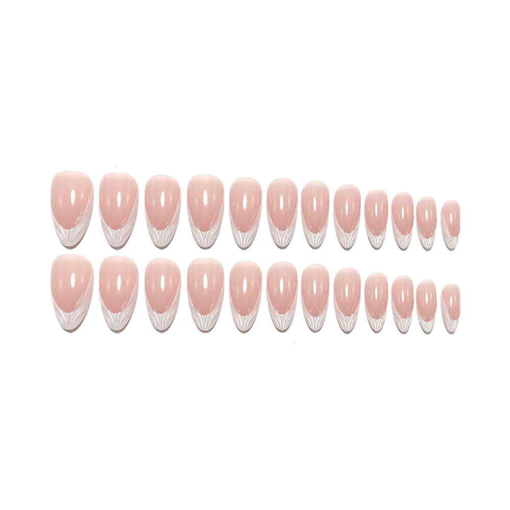 Artificial Nails in Elegant French Tip Design Bowlift