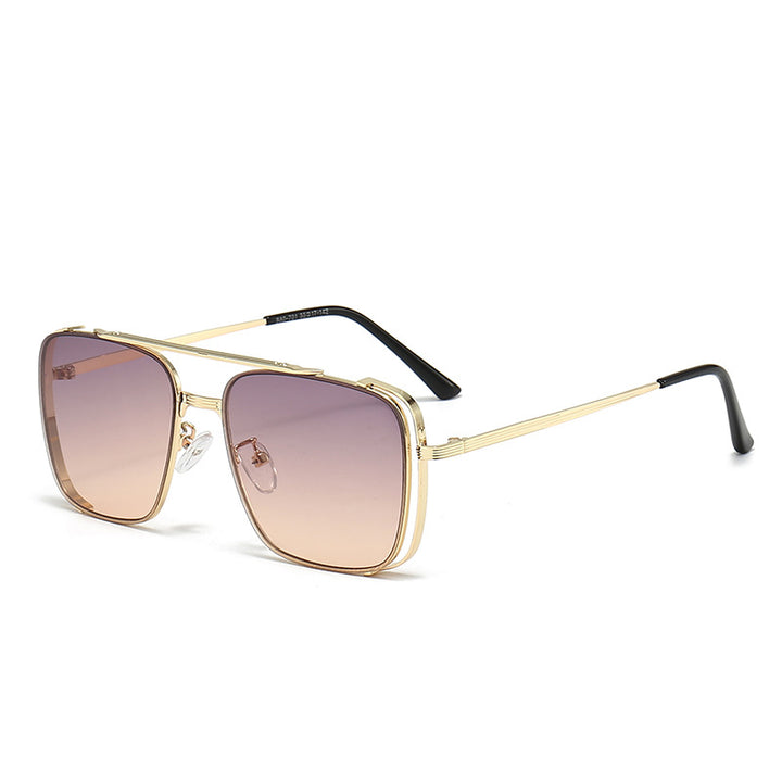 Women's fashionable square sunglasses with elegant metal frame Bowlift