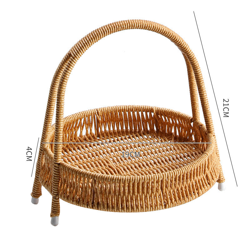 Handcrafted Wicker Storage Basket Bowlift