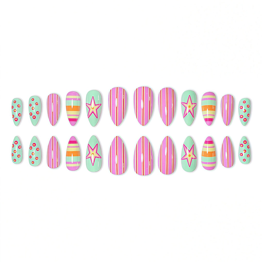 Thematic Artistic Press-On Nail Enhancements Bowlift