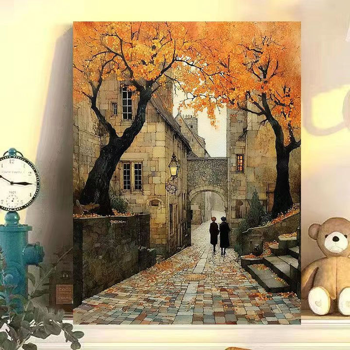 Vintage European Landscape Canvas Art Print Bowlift