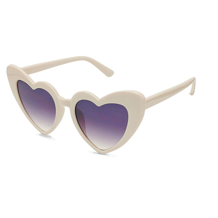 Women's Heart-Shaped Sunglasses with UV Protection and High-Quality Film Processing Bowlift