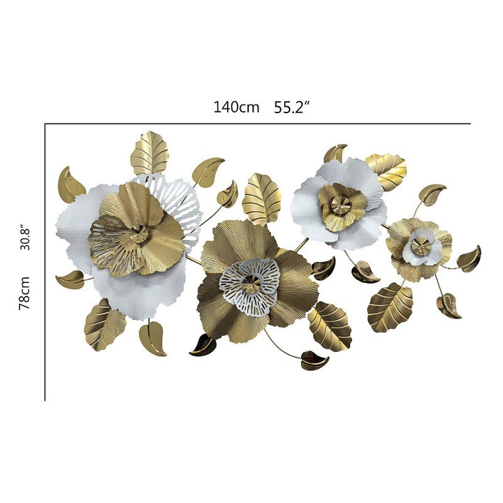 Decorative Metal Flower Wall Sculpture Bowlift