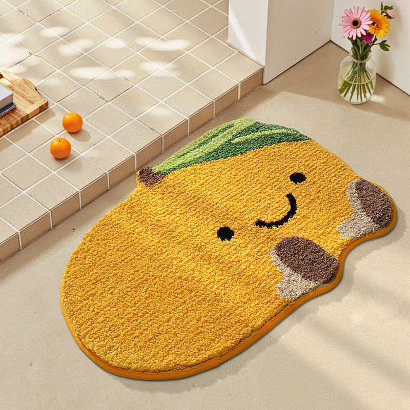 Playful Fruit-Themed Bath Rug Bowlift