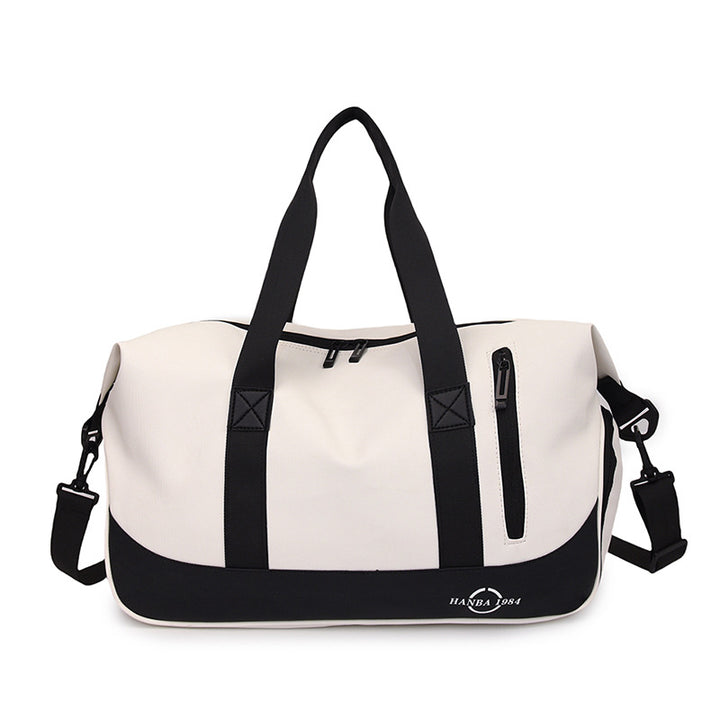 Sporty Everyday Travel Duffle with Practical Outside Pockets Bowlift