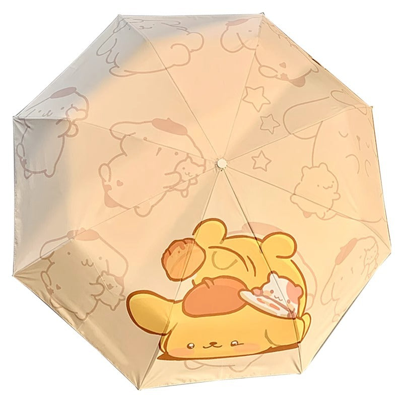 Women Automatic Umbrella with Cute Character Design Bowlift