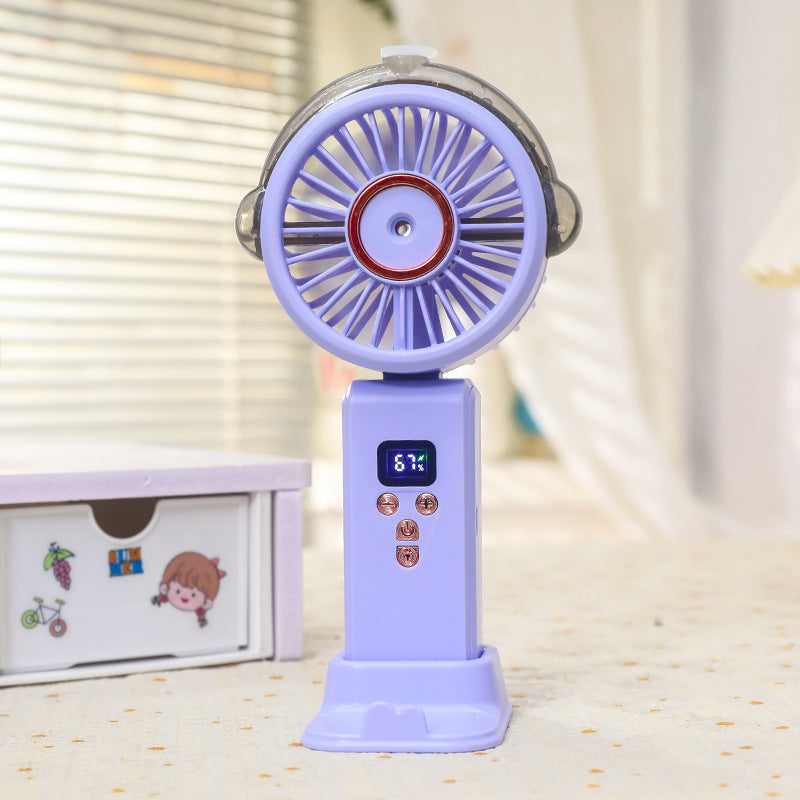 Women's portable USB mini fan with spray function Bowlift