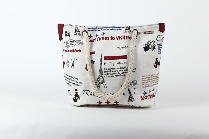 Beach bag in maritime design with sturdy rope handles Bowlift