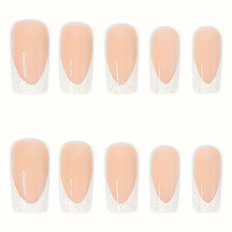 Decorative Glitter-Accent Press-On Nails Bowlift