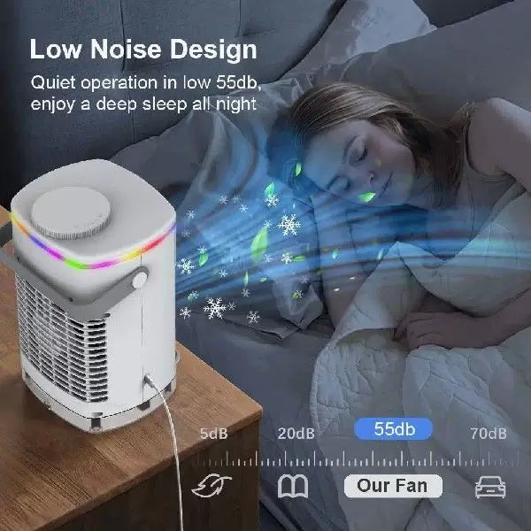 Unisex One Size compact USB rechargeable vaporizer personal air cooler with removable water tank and carrying handle Bowlift