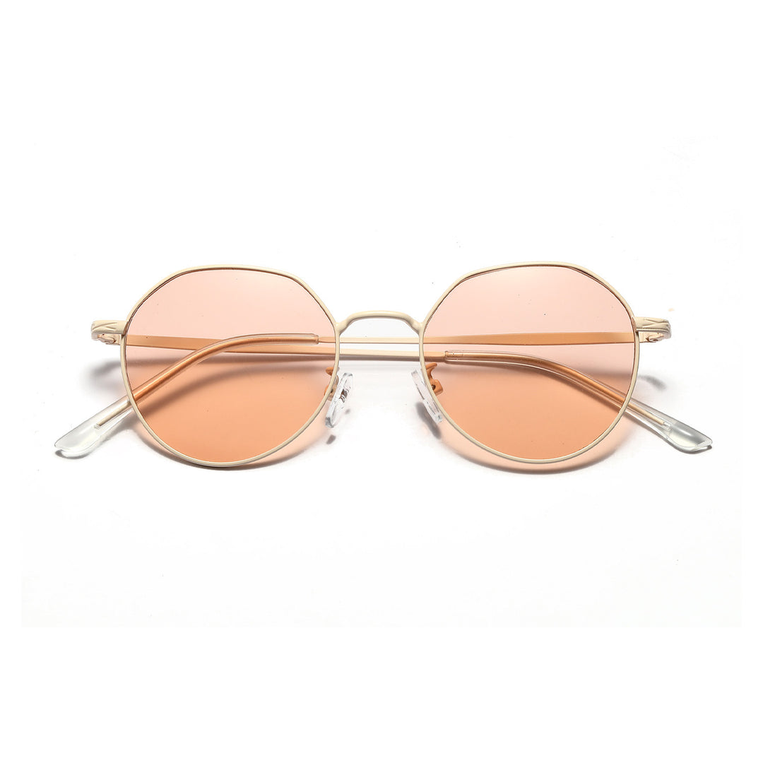 Women's round glasses with delicate metal frame Bowlift