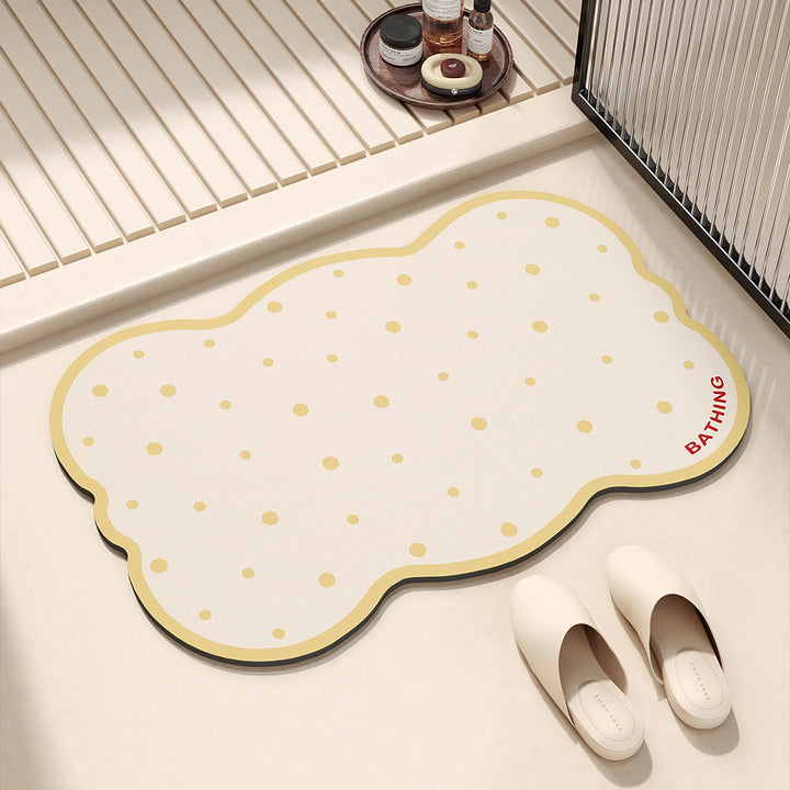Playful dog-themed bath mat