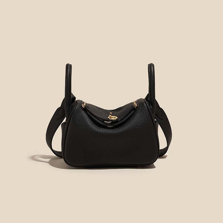Structured Leather Handbag Bowlift