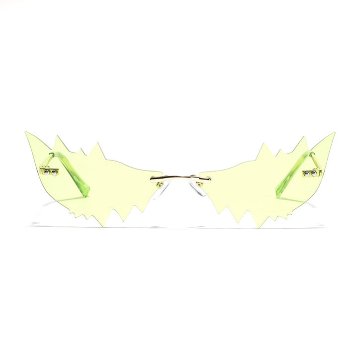 Ladies Trendy Cat Eye Sunglasses with Protective UV Filter and Unusual Frame Bowlift