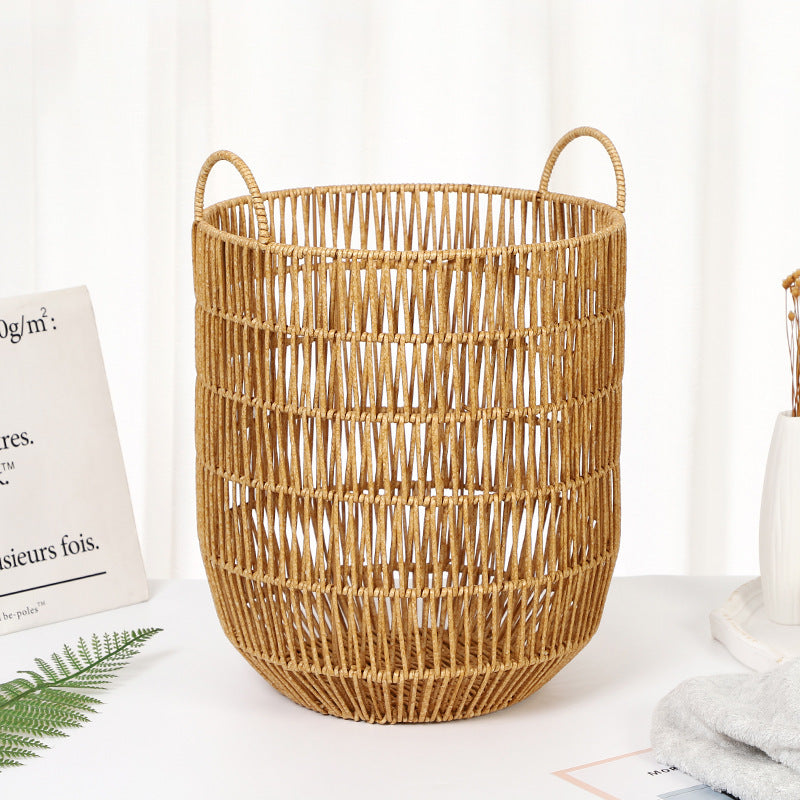 Large Handwoven Storage Basket Bowlift
