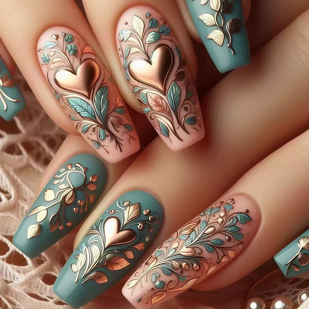 Nail Art Set with elegant floral 3D decoration Bowlift