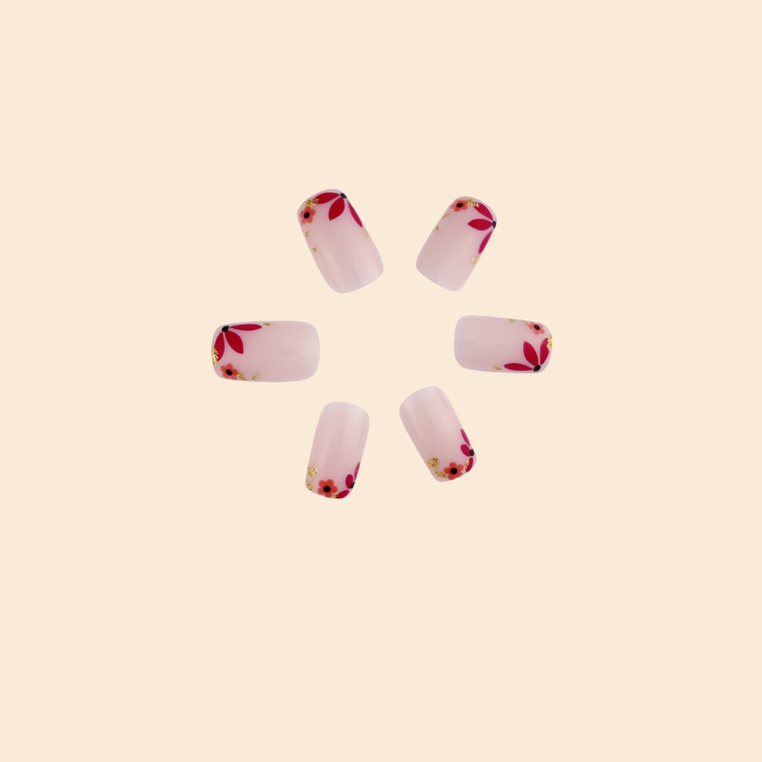 Floral Embellished Nail Art Extensions Bowlift