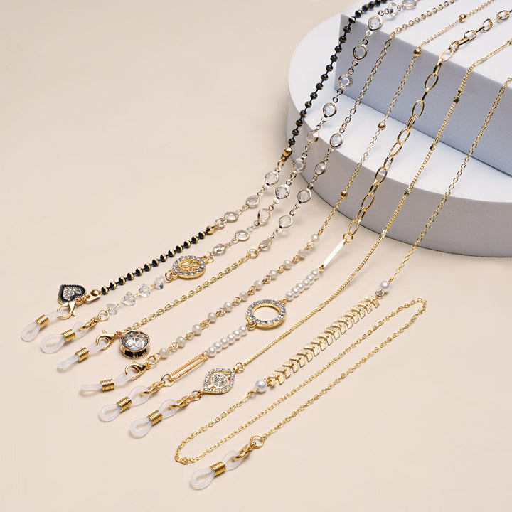 Premium Pearl-Embellished Eyewear Chain Bowlift