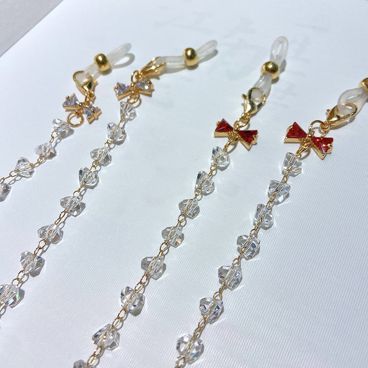 Jewelry necklace with sparkling crystals and elegant pendants Bowlift