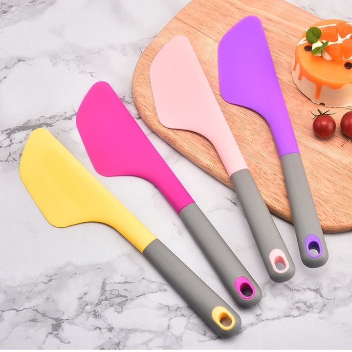 Angled silicone spatula with ergonomic non slip handle Bowlift