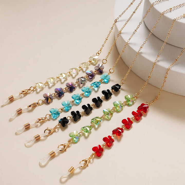 Floral Embellished Eyewear Chain Bowlift
