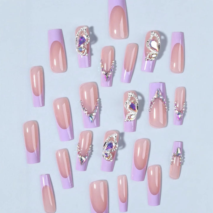 Acrylic nail set with luxurious 3D accents Bowlift