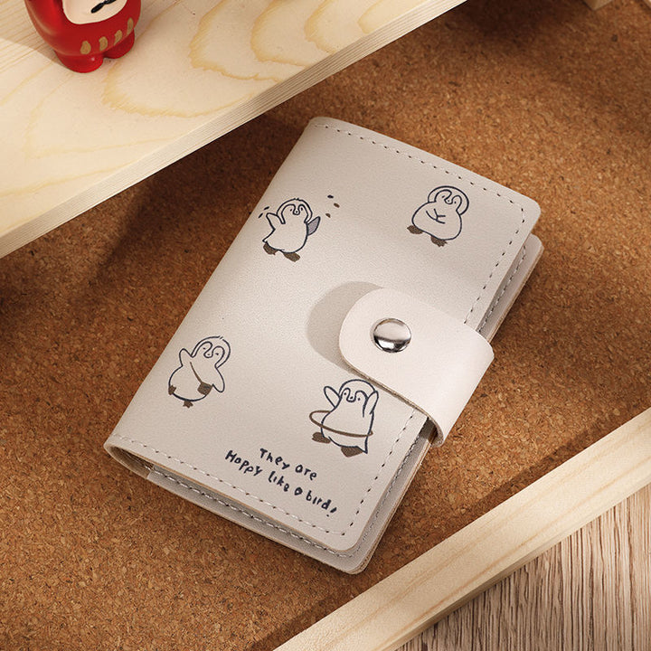 Cute Animal-Themed Leather Wallet Bowlift