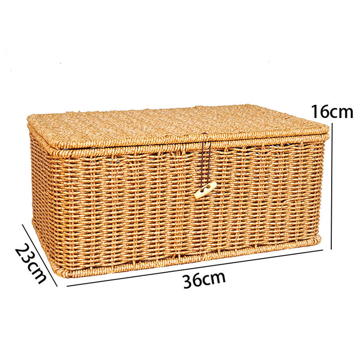 Women Large Storage Basket with Lid Bowlift