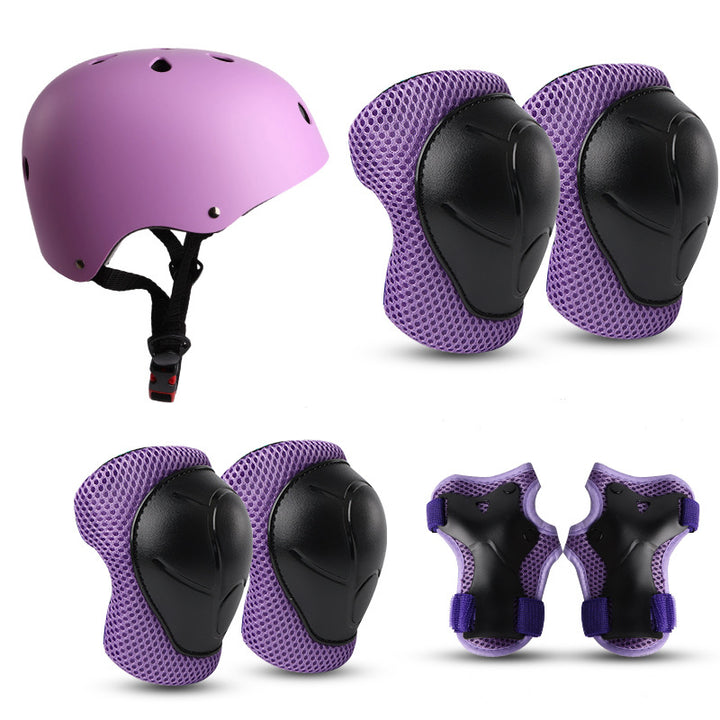 Children's Colorful Safety Helmet and Protective Gear Set Bowlift