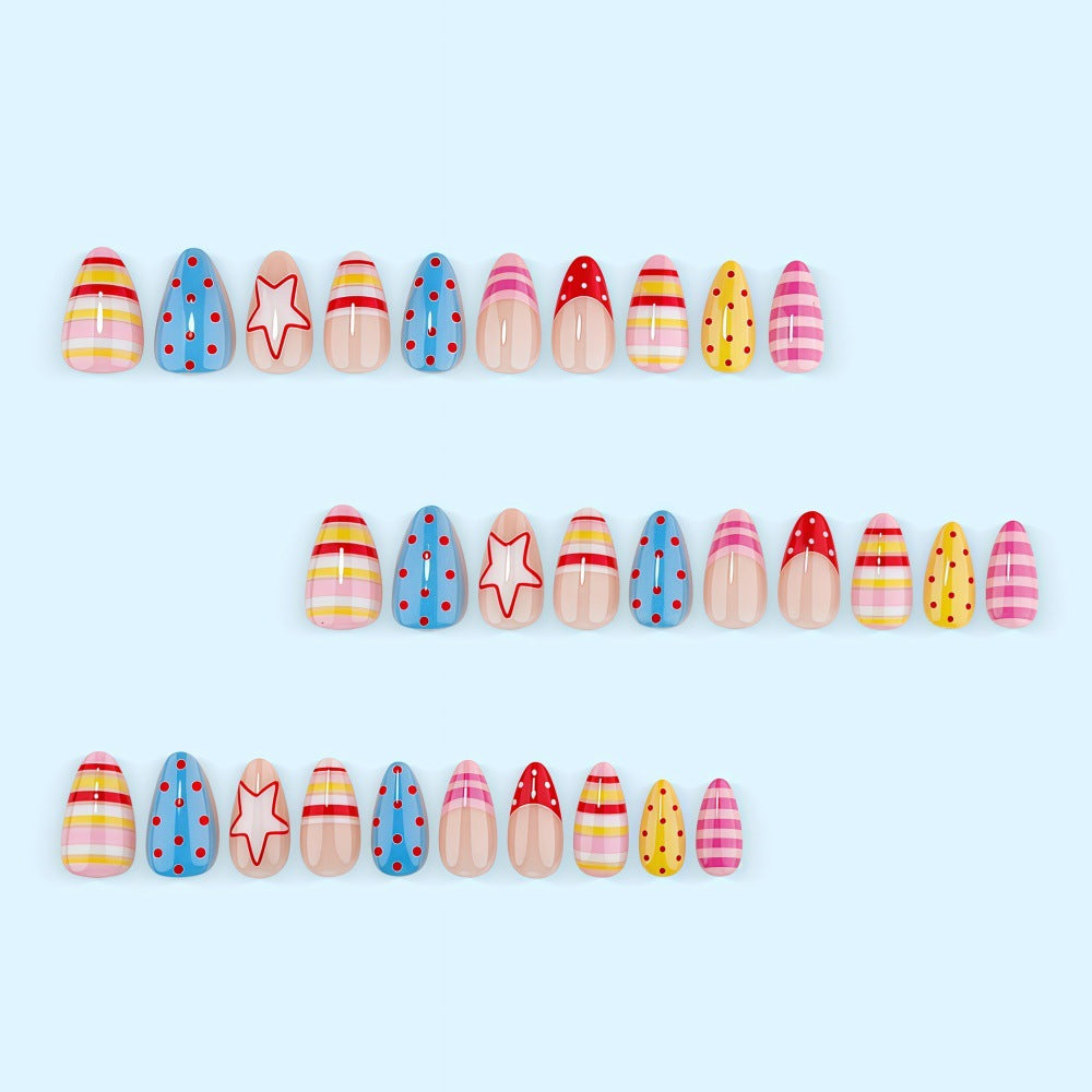 Creative Nail Art Set with Colorful Patterns Bowlift