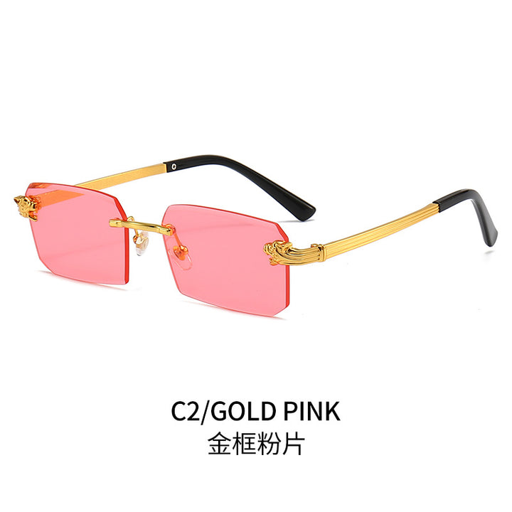Ladies Fashion Sunglasses with Faceted Frame and Luxurious Accents Bowlift