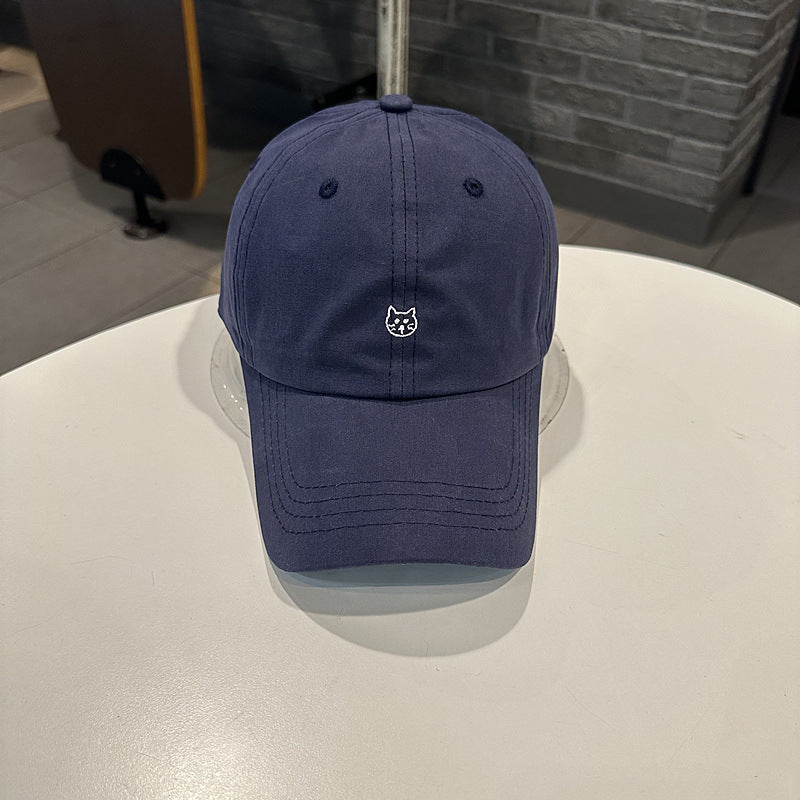 Women's Casual Cat Embroidered Baseball Cap Bowlift