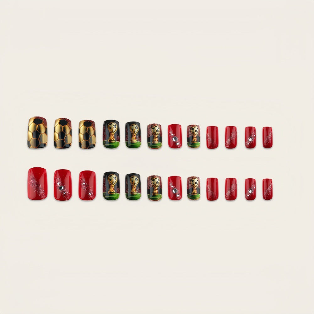 Sporty Football Art Nails Bowlift