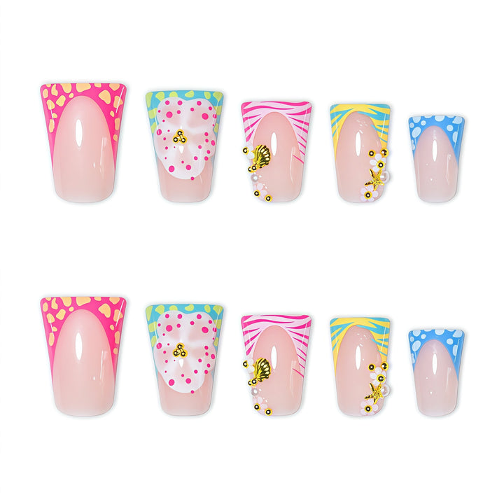 Artistic Themed Press-On Nail Extensions Bowlift