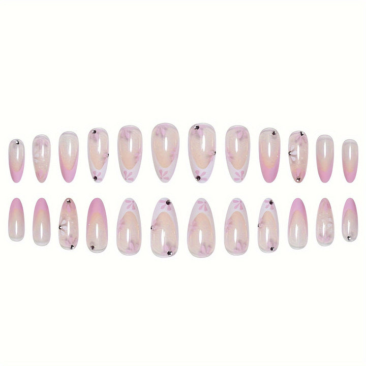 Floral Art Acrylic Nail Set Bowlift