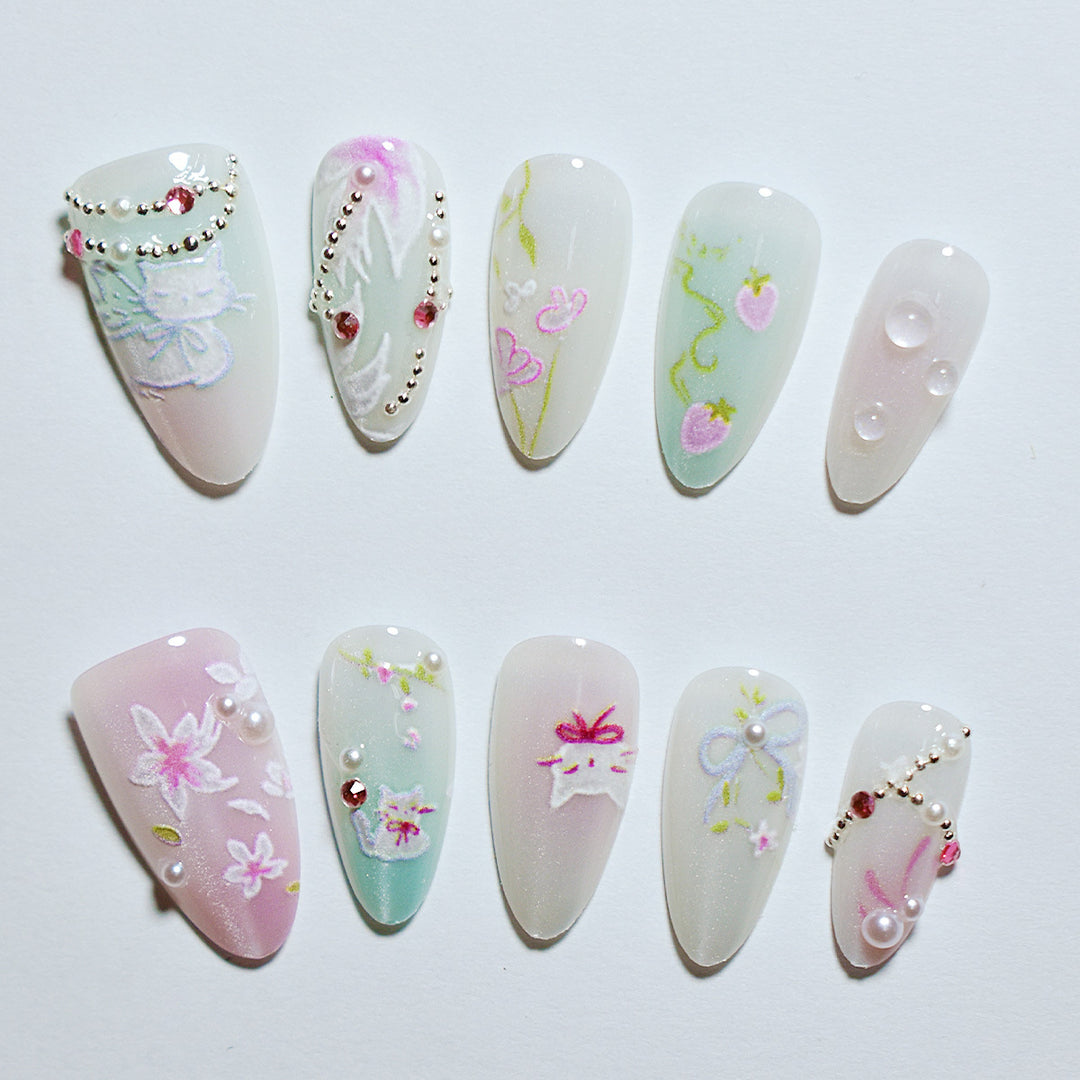 Thematic Artisan Press-On Nail Set Bowlift