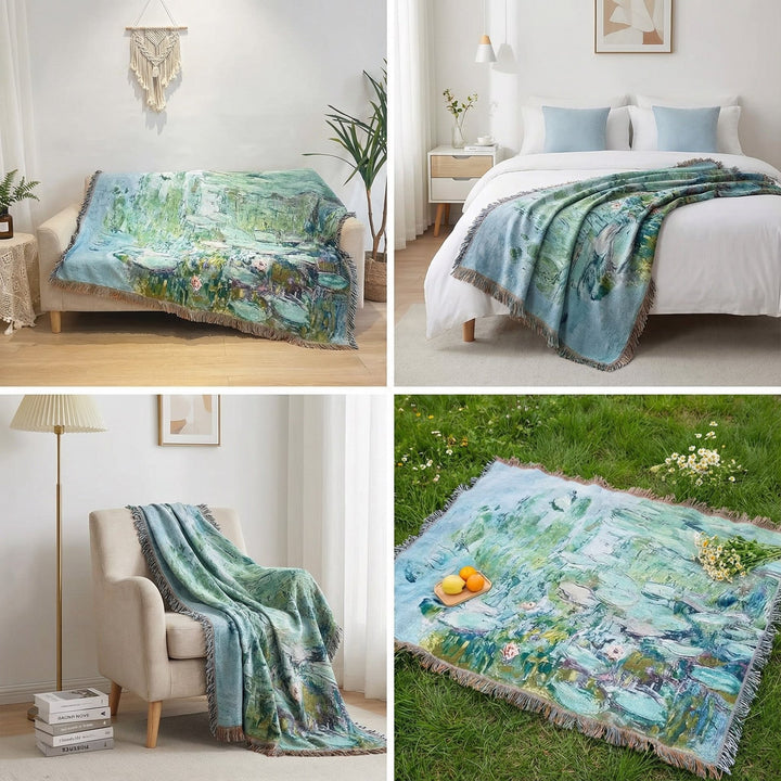 Artistic Floral Throw Blanket