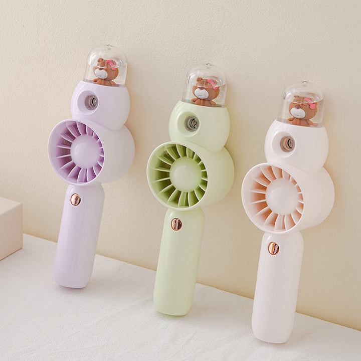 Adorable Cartoon-Themed Handheld Fan Bowlift