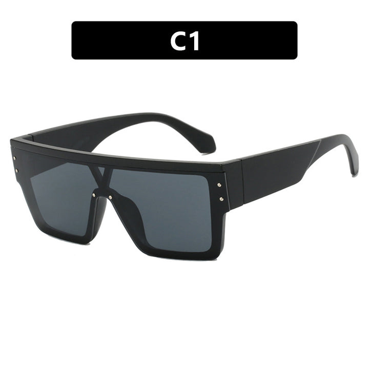 Women futuristic oversized sunglasses with clear lenses Bowlift