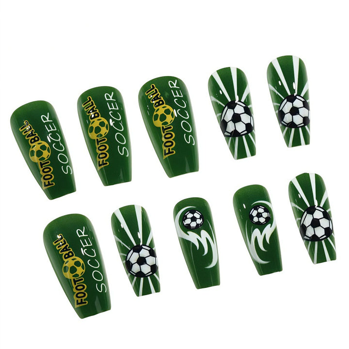 Sporty nail art in football style Bowlift