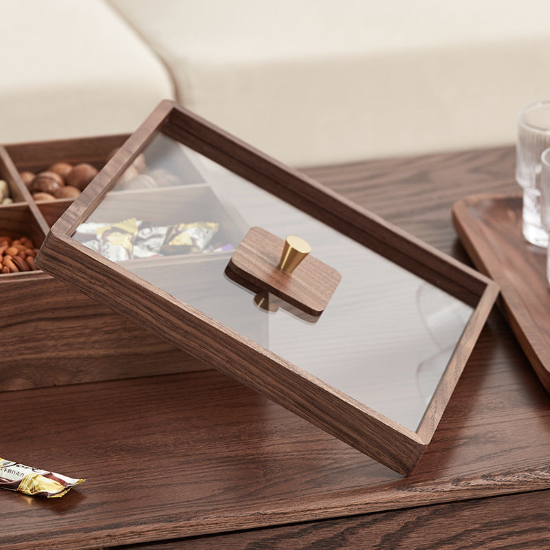 Elegant Wooden Snack Storage Bowlift