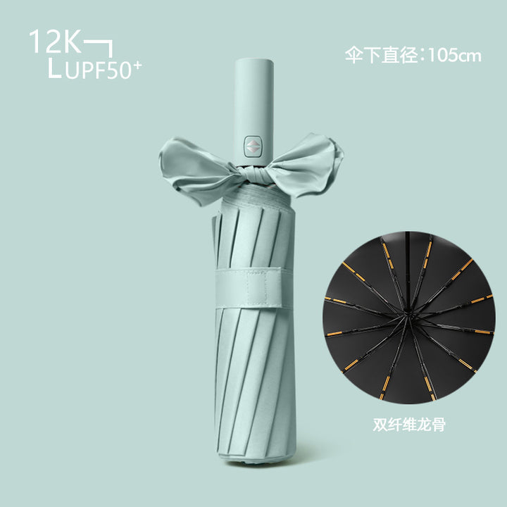 Women's compact and wind-resistant umbrella with UV protection technology Bowlift