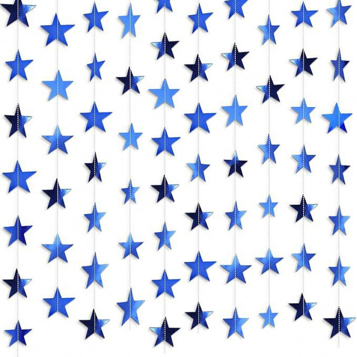 Unisex nan hanging star garlands made of metallic paper for party decoration and photo background Bowlift