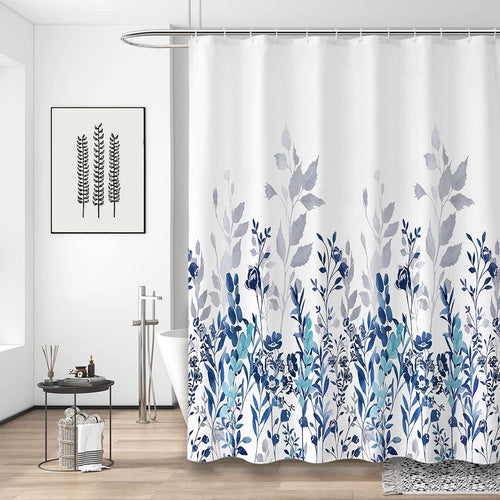 Floral Print Shower Curtain Bowlift