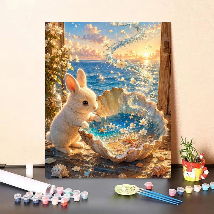 Dolphin-Themed DIY Paint by Numbers Canvas Art Bowlift