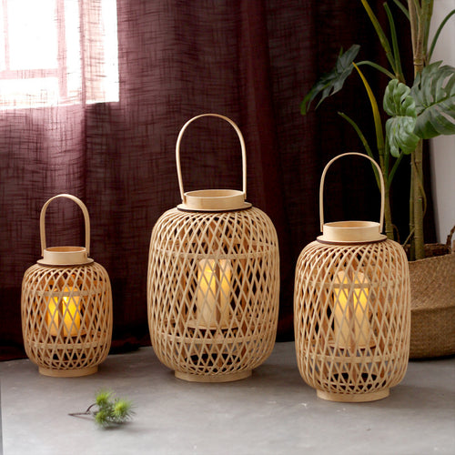 Handmade Rattan Lantern Bowlift