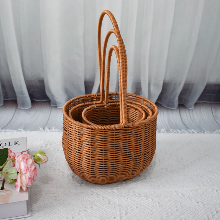 Handcrafted Natural Woven Storage Baskets Bowlift