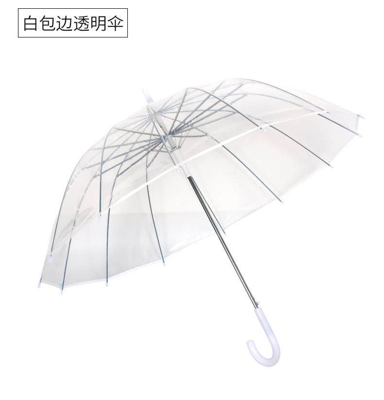 Ladies transparent rain umbrella Bowlift