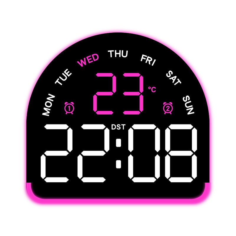 Digital alarm clock with temperature and day of the week display Bowlift