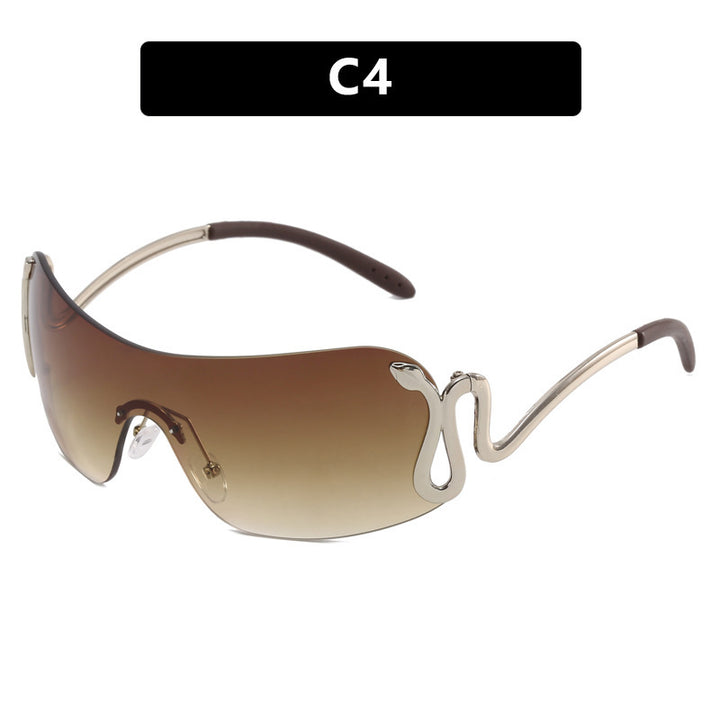 Ladies futuristic sunglasses with elegant swan design Bowlift